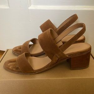 Soludos Brown Suede sling back sandals
